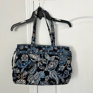 Vera Bradley | black and blue floral tote bag - OS
